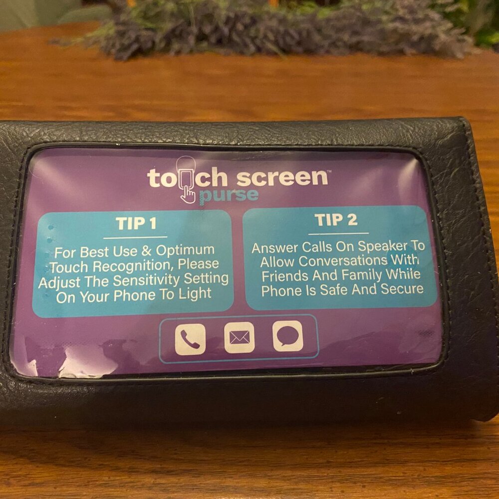 Touchscreen Clutch Purse, Black